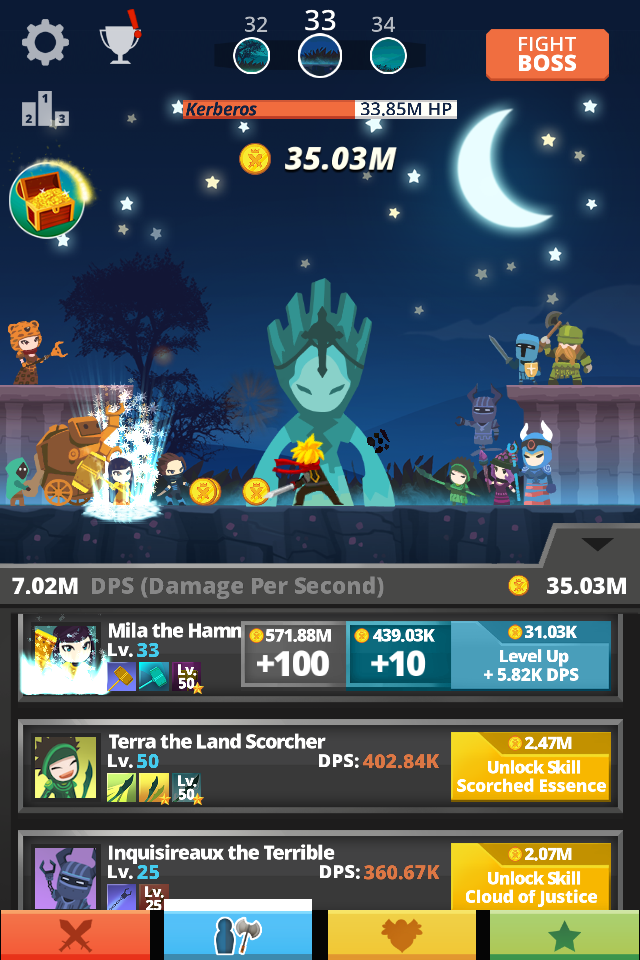 androidアプリ Tap Titans攻略スクリーンショット1