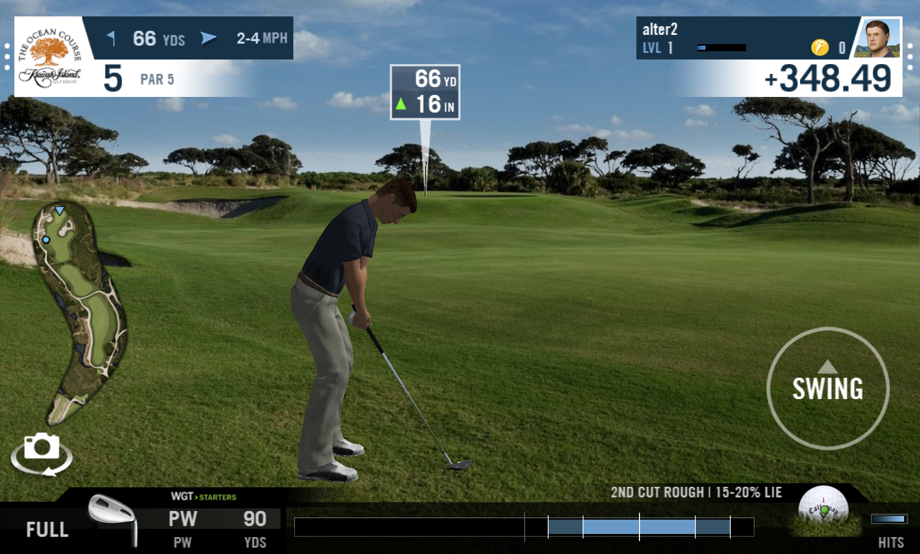 androidアプリ WGT Golf Mobile攻略スクリーンショット2