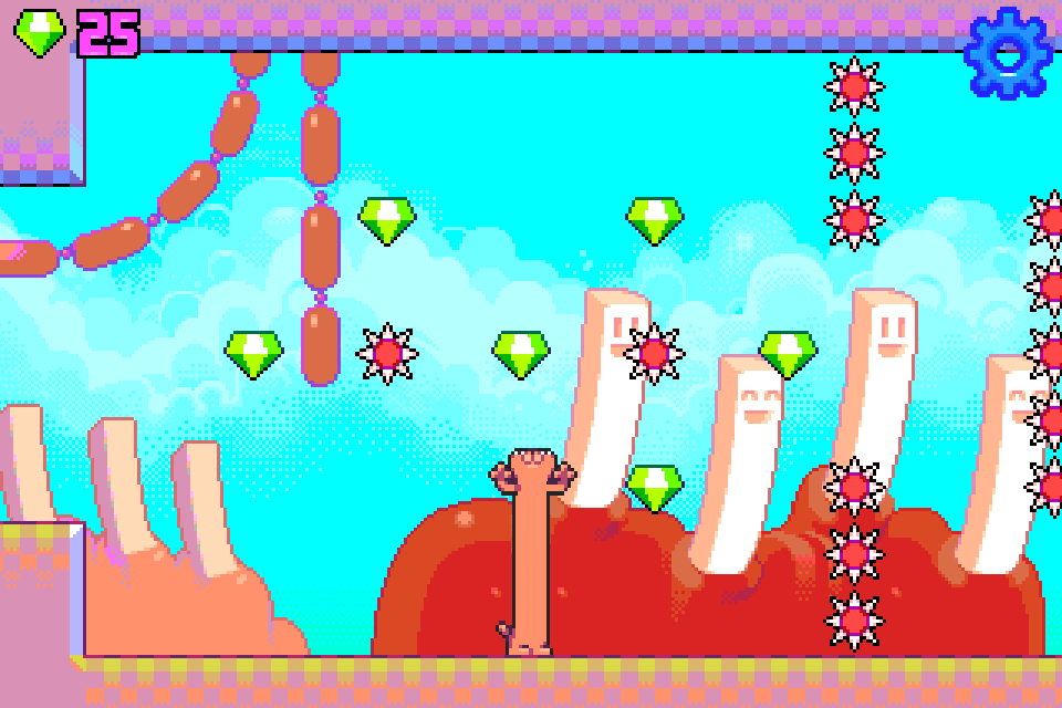 androidアプリ Silly Sausage in Meat Land攻略スクリーンショット1
