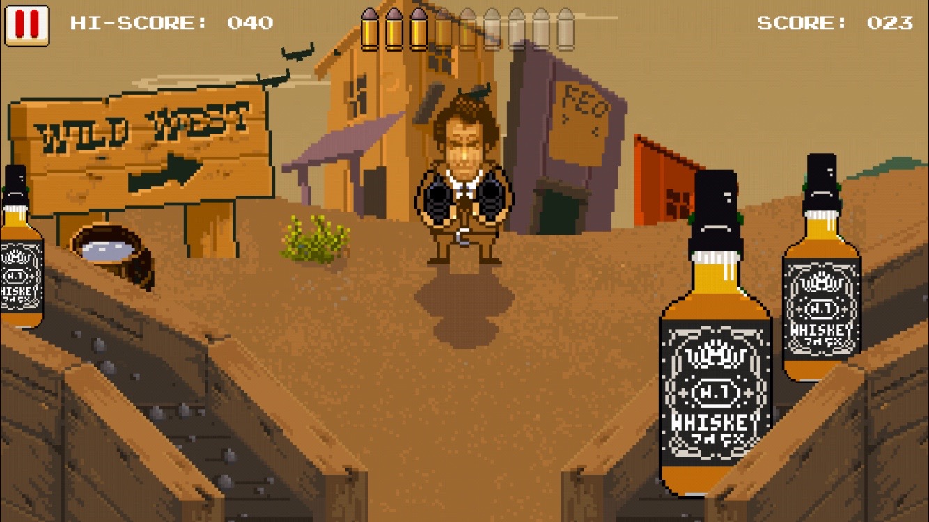 Guns n' Bottles - 西部一早い指使い。 androidアプリスクリーンショット1