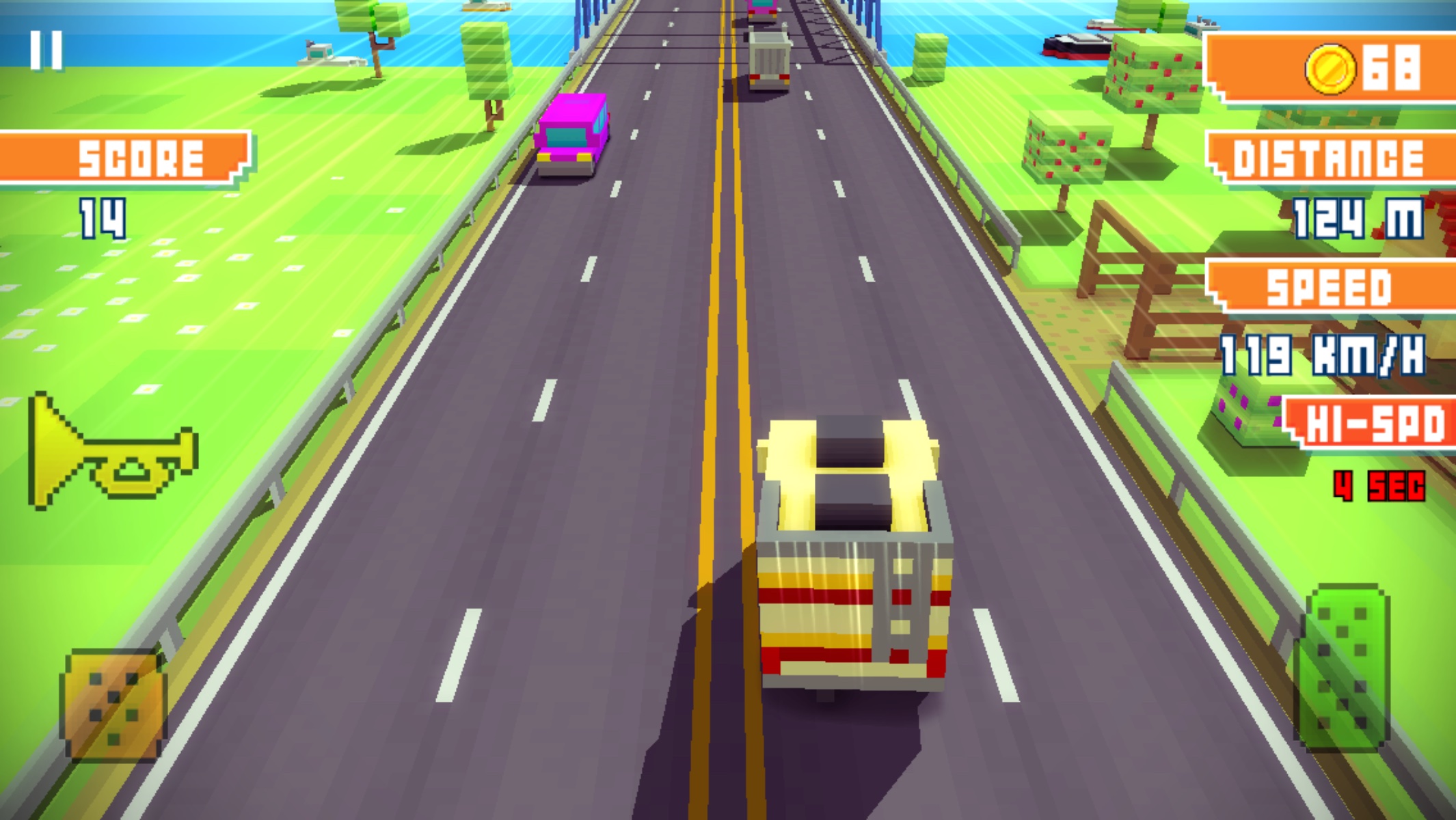 androidアプリ Blocky Highway攻略スクリーンショット1