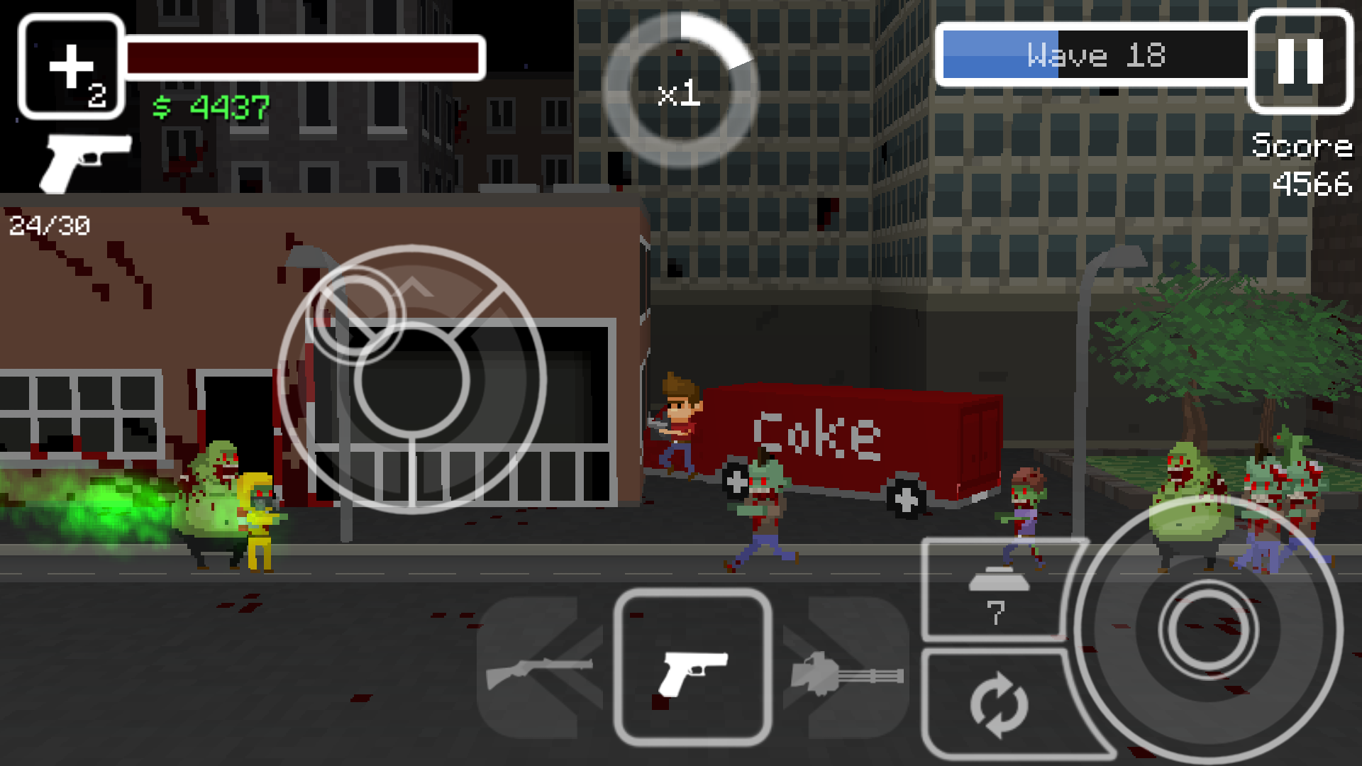 androidアプリ Undead Pixels: Zombie Invasion攻略スクリーンショット2