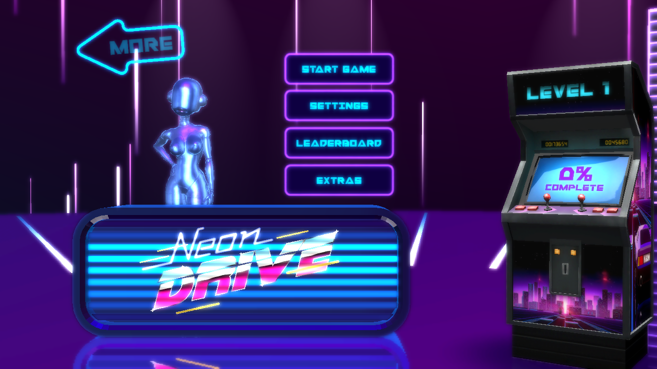 androidアプリ Neon Drive攻略スクリーンショット1
