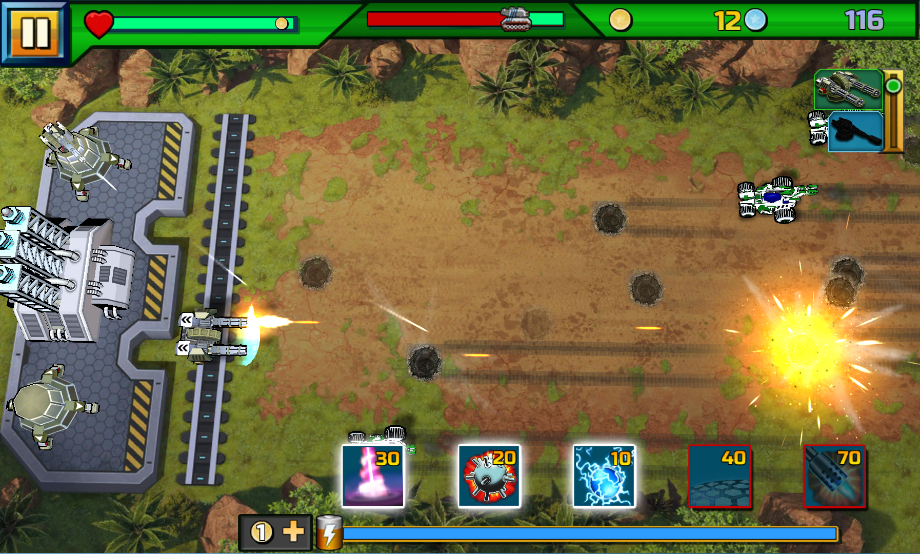 androidアプリ Tank ON 2 - Jeep Hunter攻略スクリーンショット1