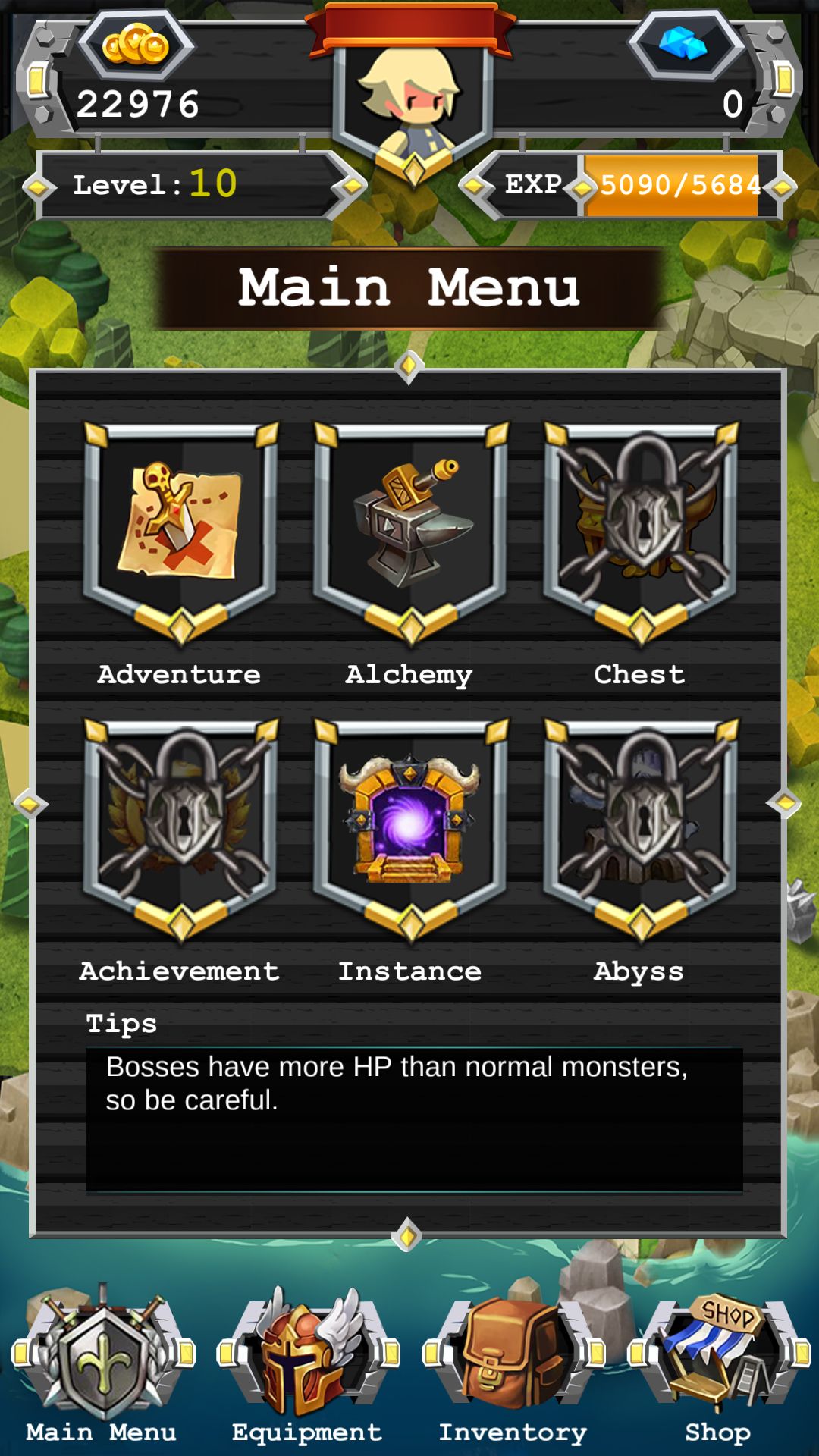 androidアプリ Grinding Quest攻略スクリーンショット1