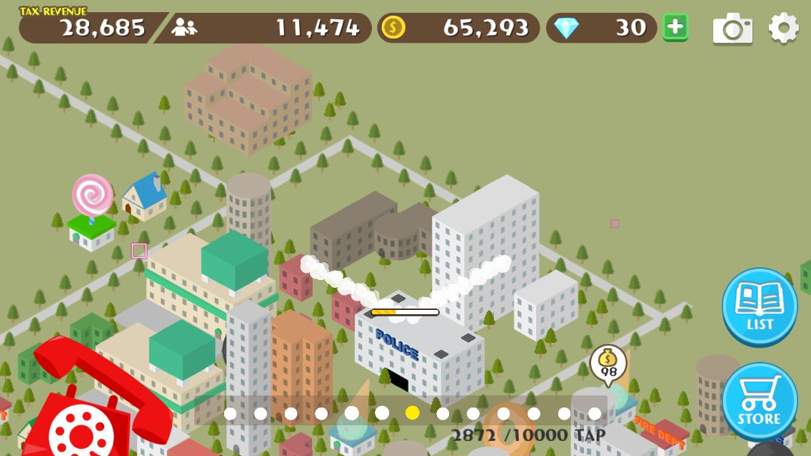 androidアプリ タップンシティ攻略スクリーンショット3