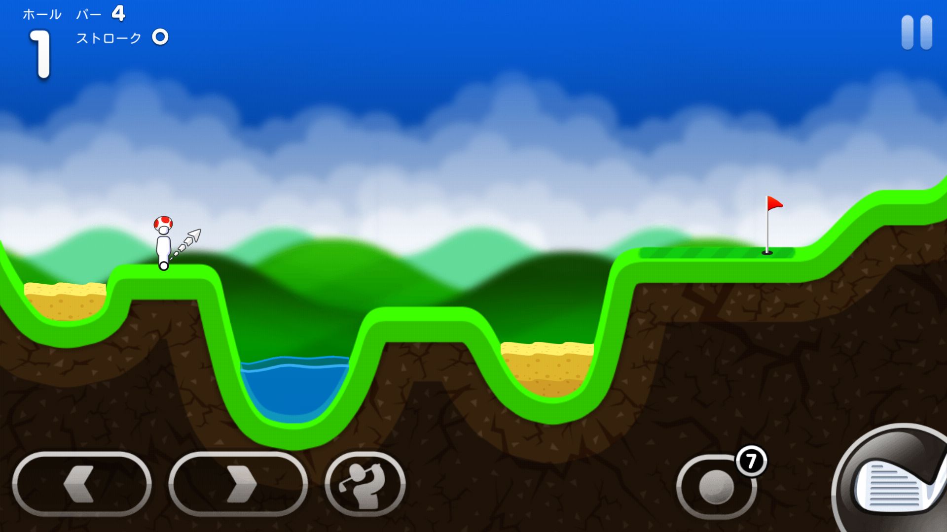 androidアプリ Super Stickman Golf 3攻略スクリーンショット2