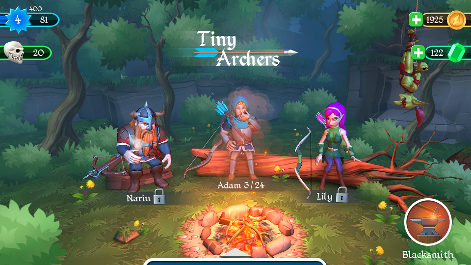 androidアプリ Tiny Archers攻略スクリーンショット1