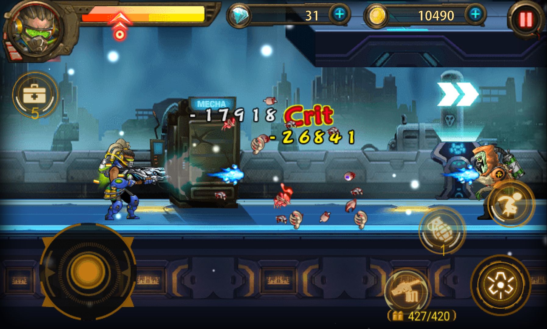 androidアプリ Heroic Action ゾンビ殲滅戦攻略スクリーンショット2