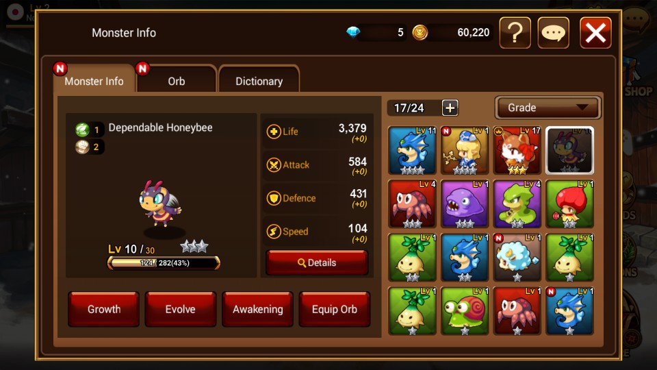 androidアプリ Lucid Sky -Battle Monsters-攻略スクリーンショット6
