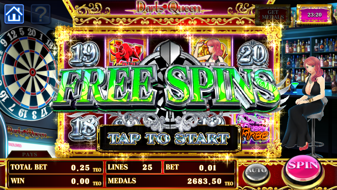 androidアプリ Darts Queen~ダーツクイーン~VIDEO SLOT攻略スクリーンショット1