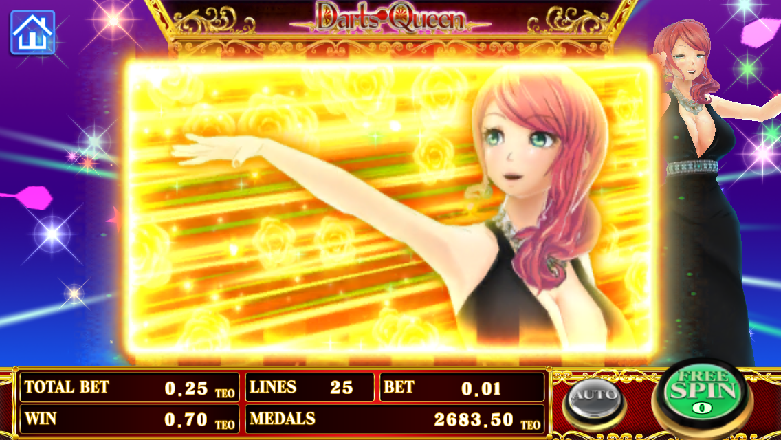 androidアプリ Darts Queen~ダーツクイーン~VIDEO SLOT攻略スクリーンショット3