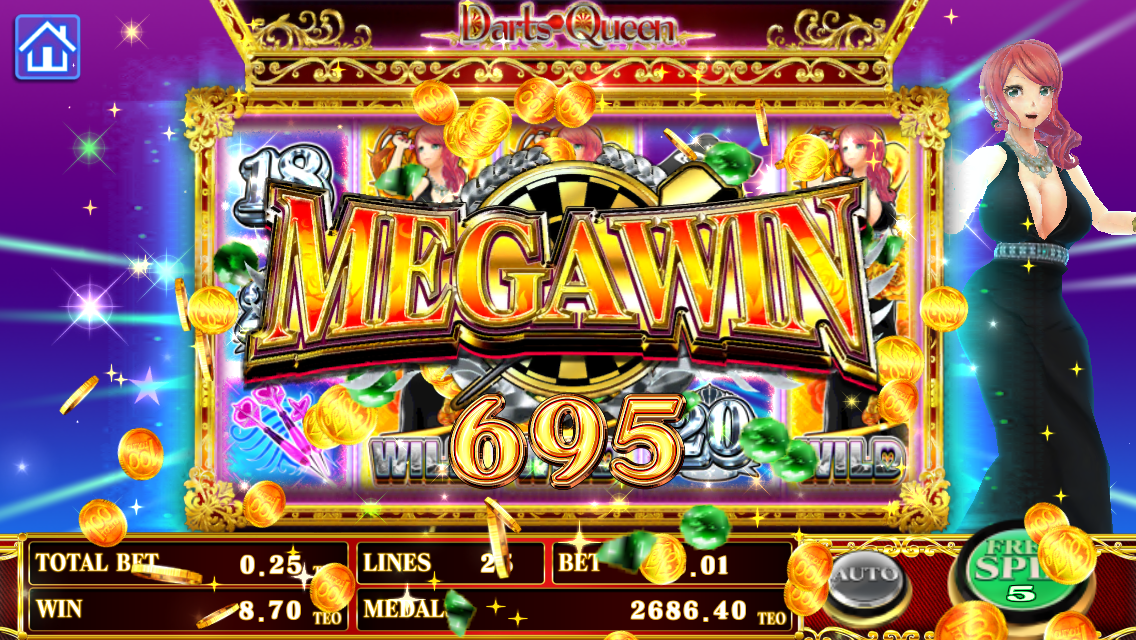 androidアプリ Darts Queen~ダーツクイーン~VIDEO SLOT攻略スクリーンショット4