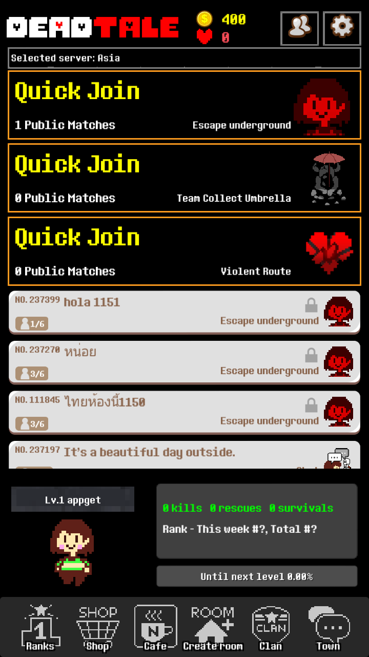 androidアプリ Deadtale Online for Undertale攻略スクリーンショット2