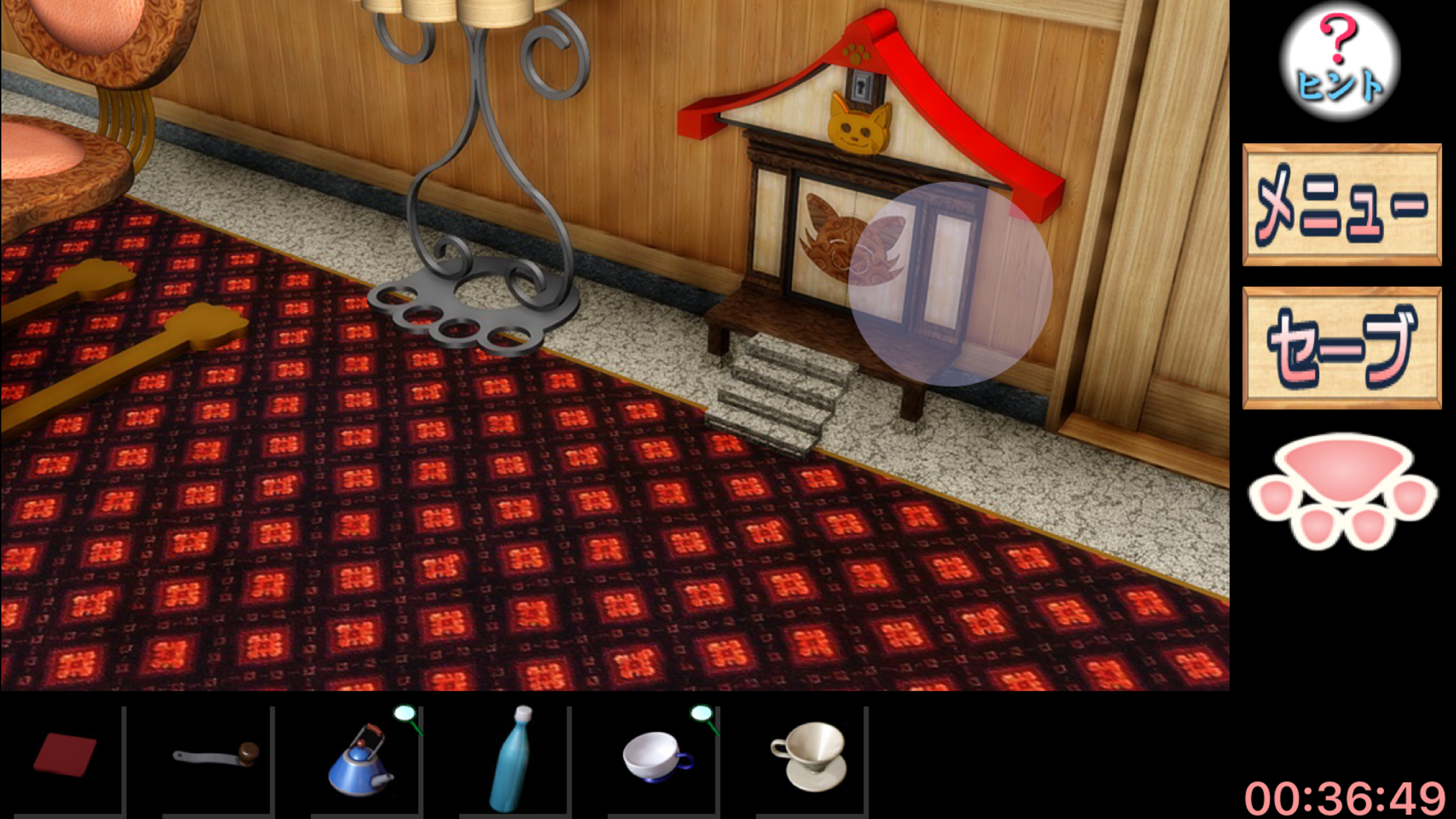 androidアプリ 脱出ゲーム 猫カフェ攻略スクリーンショット1