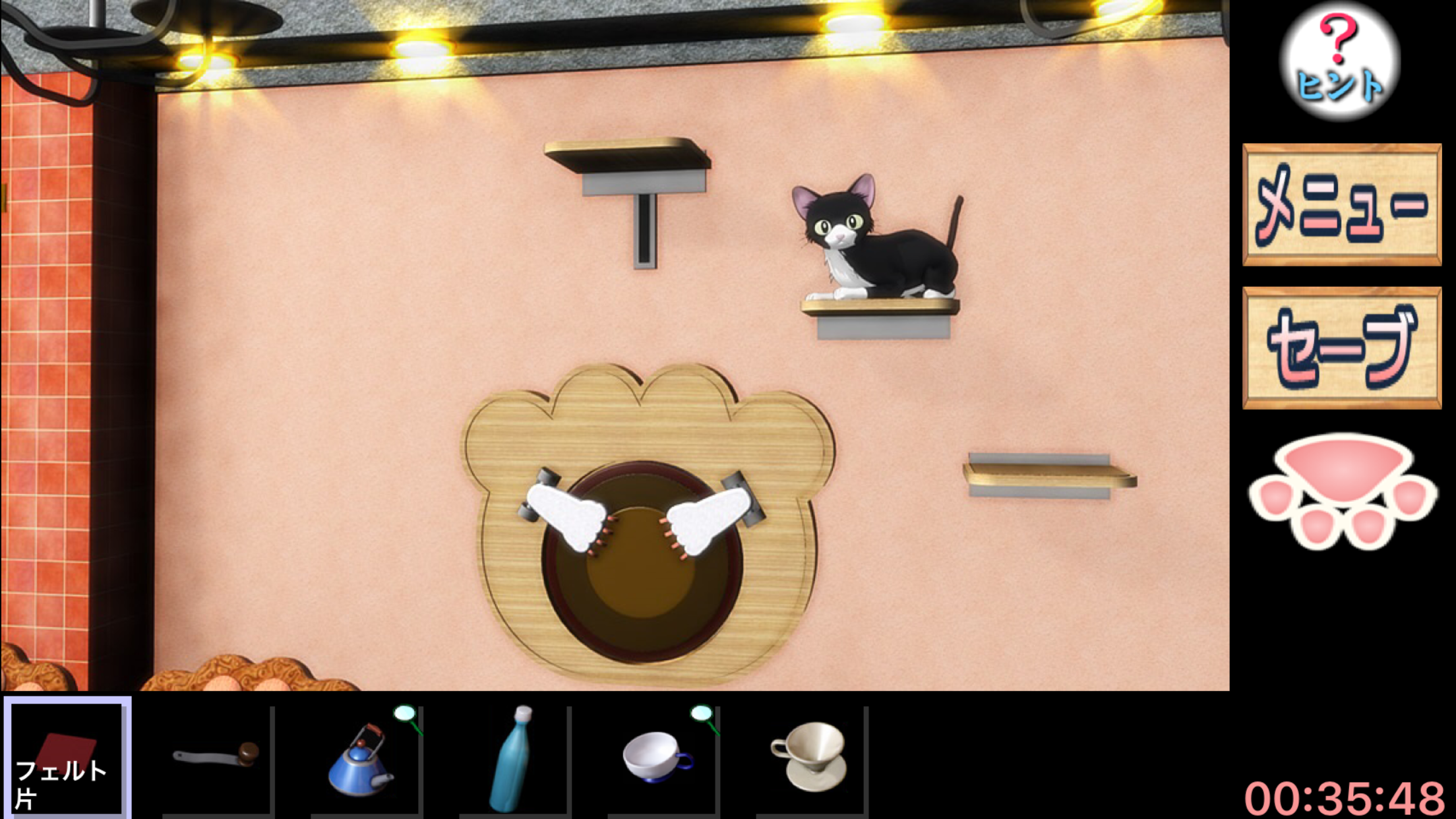 androidアプリ 脱出ゲーム 猫カフェ攻略スクリーンショット3