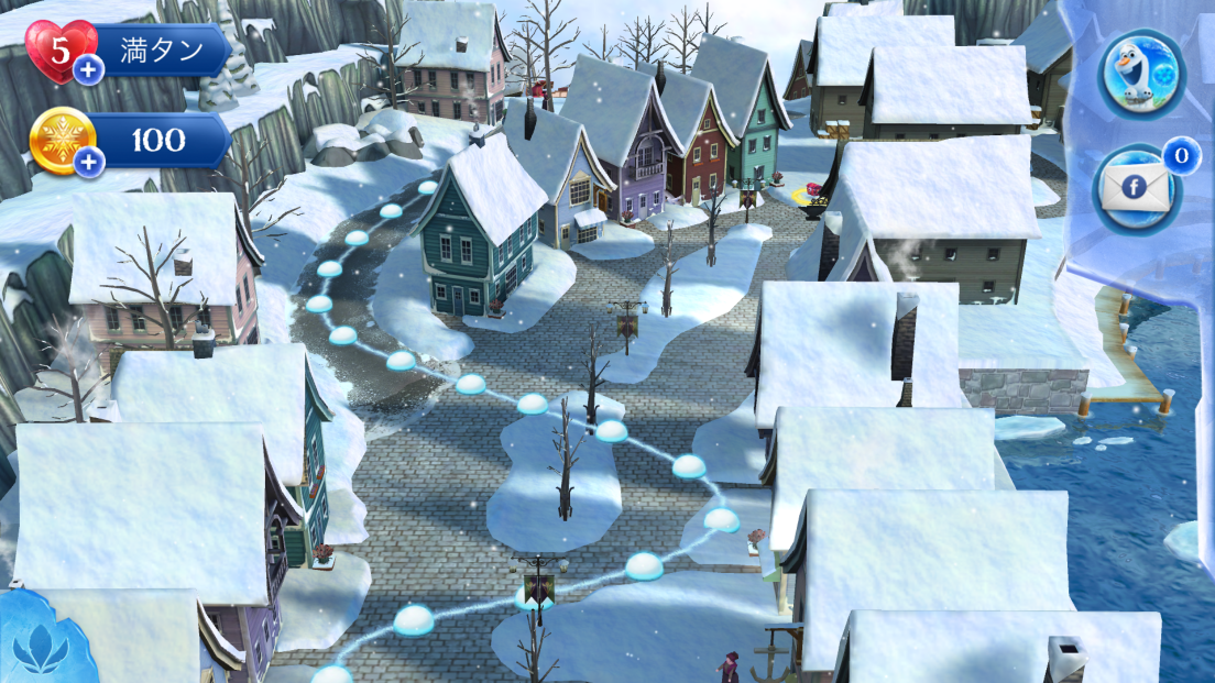 androidアプリ アナと雪の女王 Free Fall:スノーショット攻略スクリーンショット1