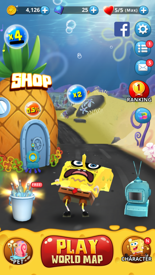 スポンジ・ボブ ゲームステーション androidアプリスクリーンショット2