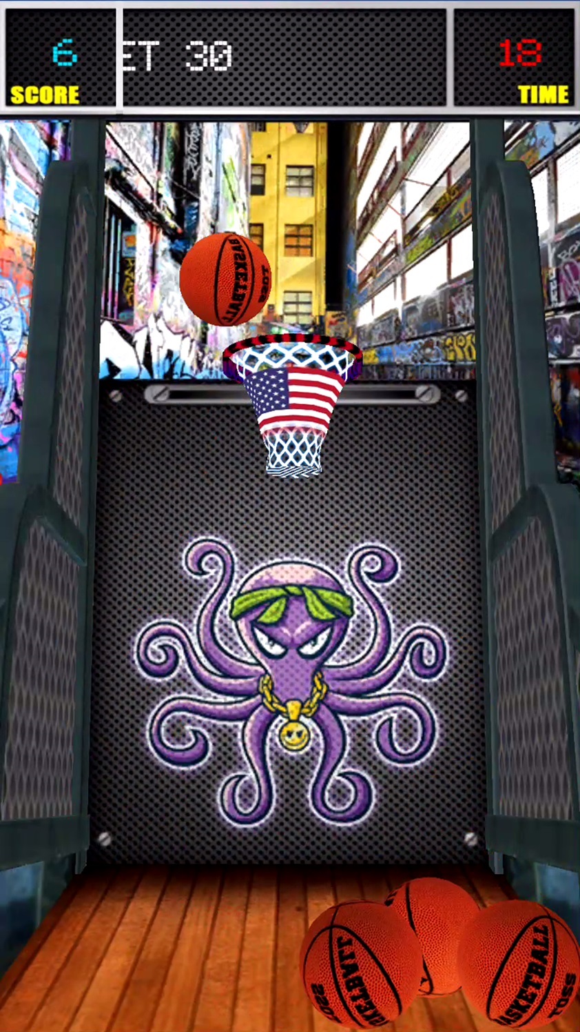 バスケットボールトーズスター数 3Dバスケットボールシミュレータ androidアプリスクリーンショット1