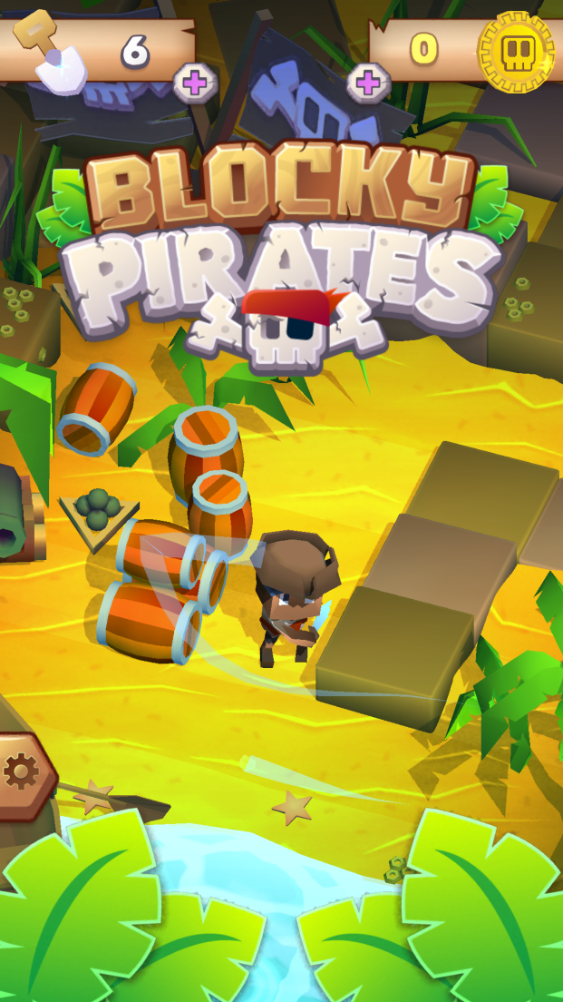 androidアプリ Blocky Pirates攻略スクリーンショット1