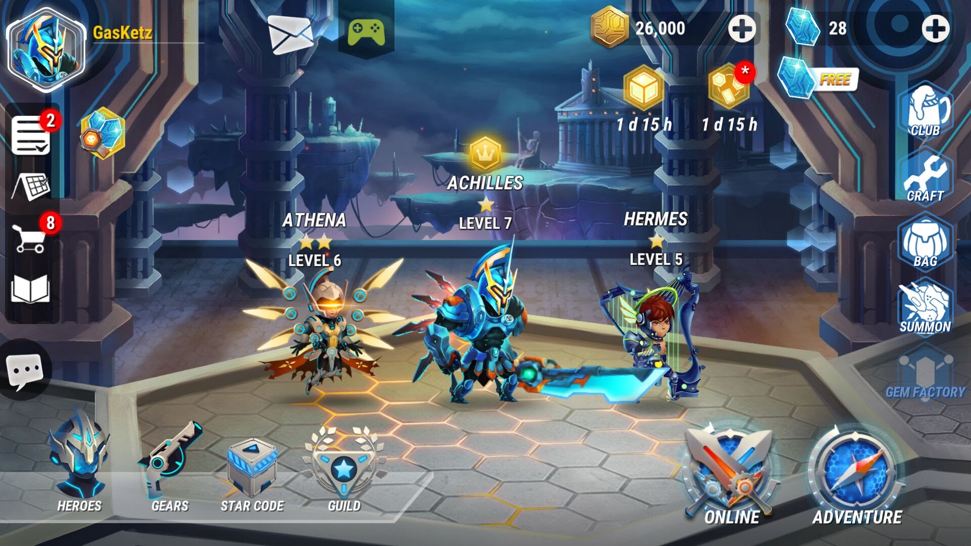 androidアプリ Heroes Infinity攻略スクリーンショット1