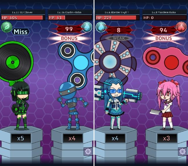 Anime Fidget Spinner Battle androidアプリスクリーンショット1