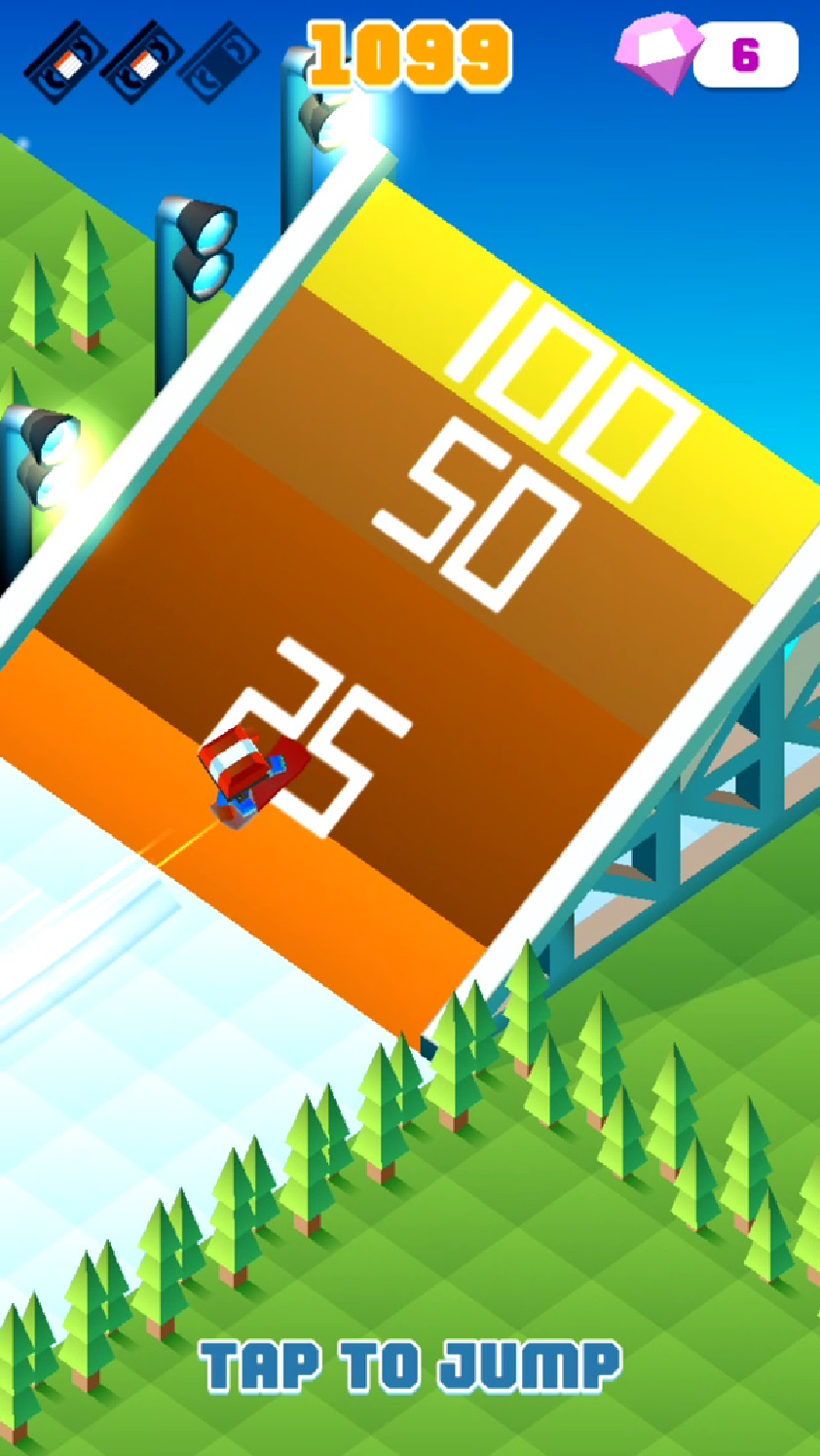 androidアプリ Blocky Snowboarding攻略スクリーンショット3