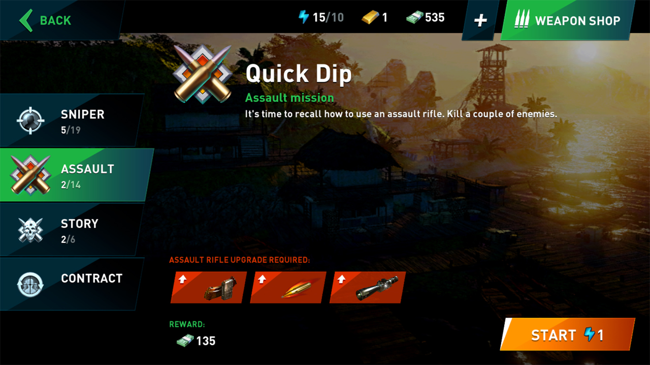 androidアプリ Sniper: Ghost Warrior(スナイパー:ゴーストウォリアー)攻略スクリーンショット1