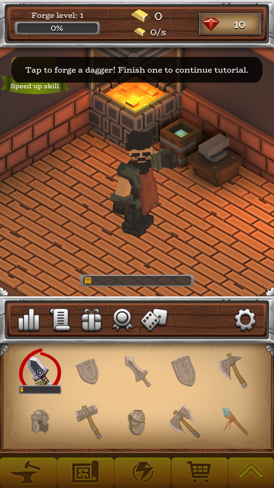 androidアプリ ForgeCraft -Idle Tycoon-（フォージクラフト）攻略スクリーンショット1