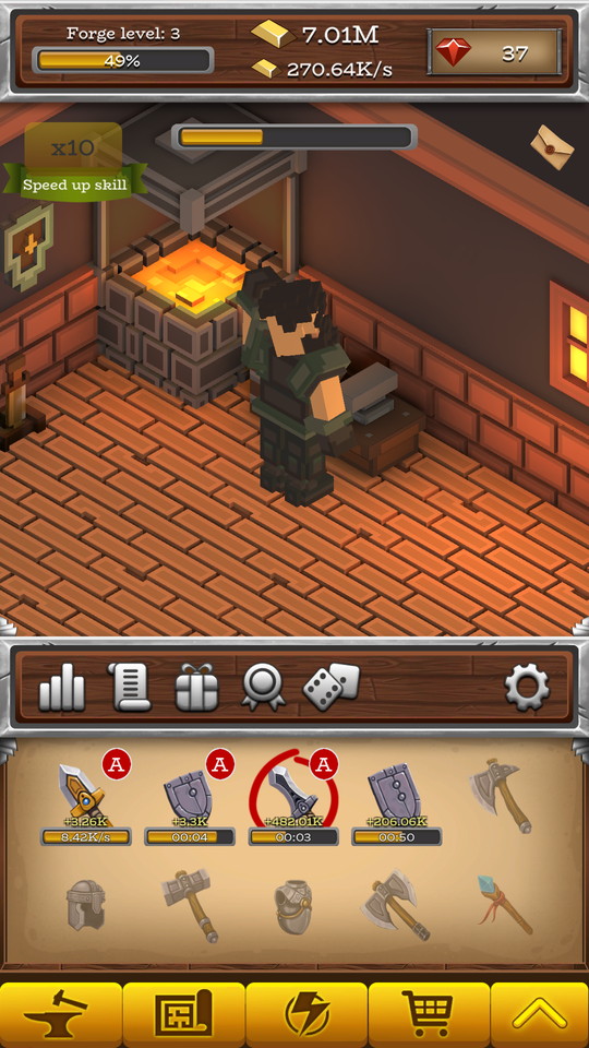 androidアプリ ForgeCraft -Idle Tycoon-（フォージクラフト）攻略スクリーンショット3