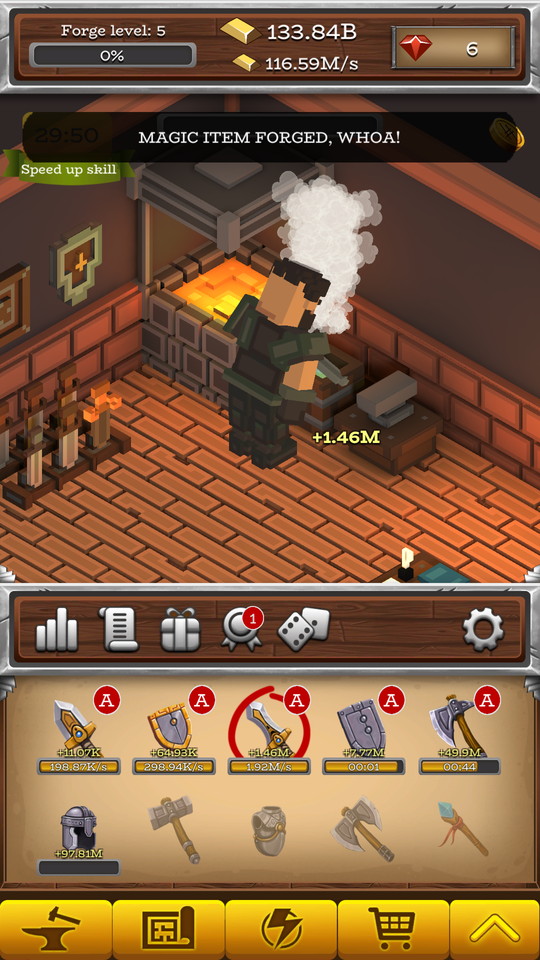 androidアプリ ForgeCraft -Idle Tycoon-（フォージクラフト）攻略スクリーンショット4