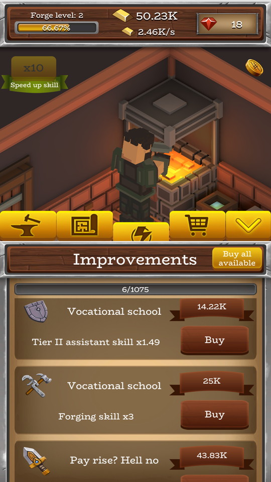 androidアプリ ForgeCraft -Idle Tycoon-（フォージクラフト）攻略スクリーンショット5