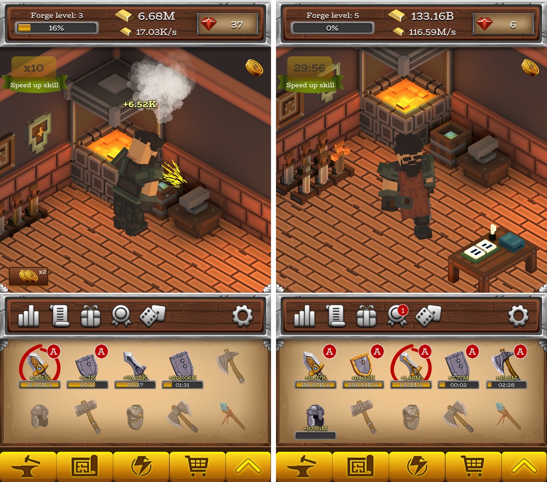 ForgeCraft -Idle Tycoon-（フォージクラフト） androidアプリスクリーンショット1