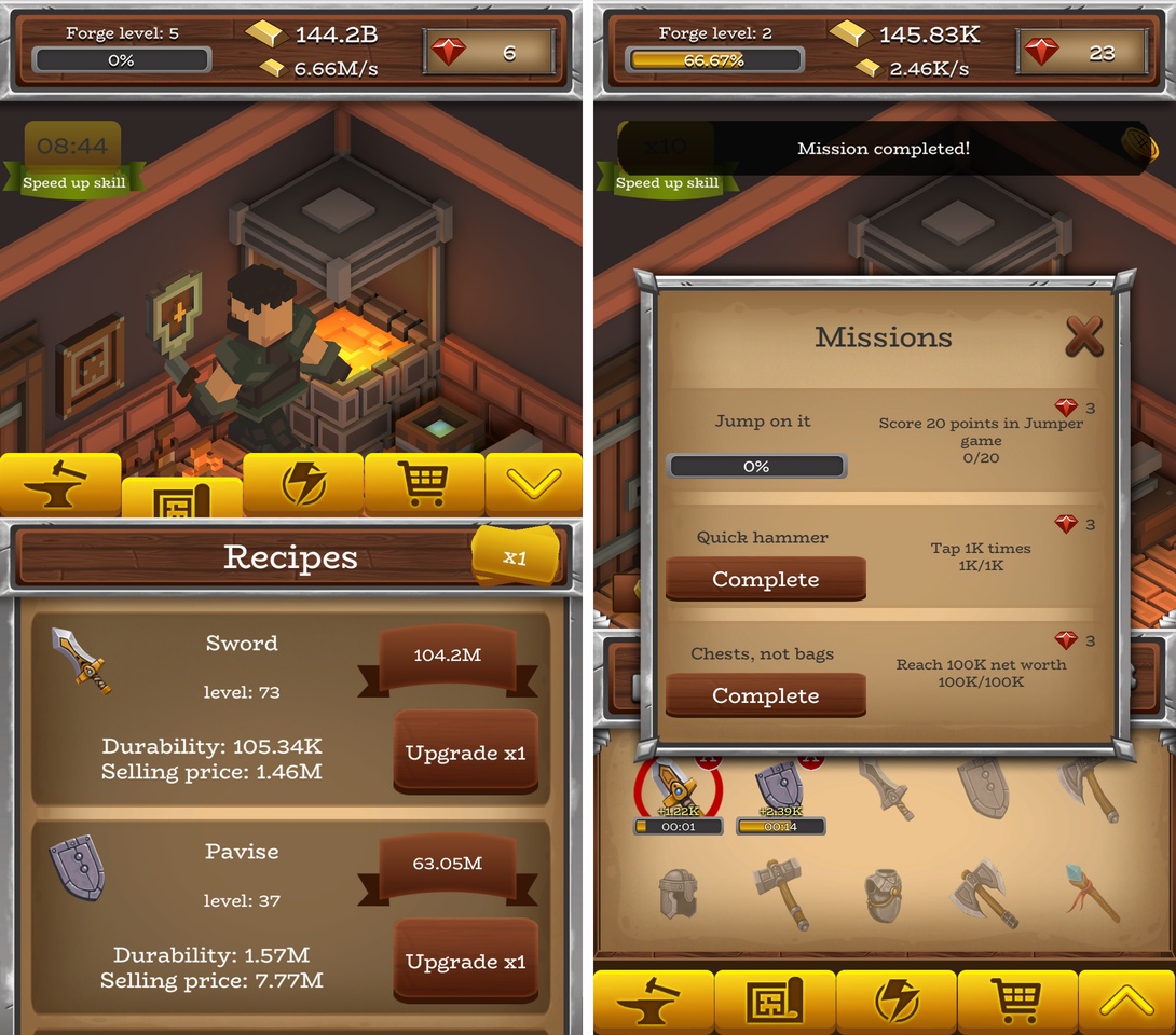 ForgeCraft -Idle Tycoon-（フォージクラフト） androidアプリスクリーンショット3
