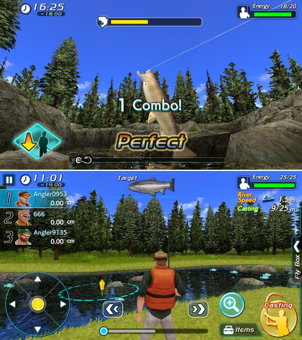 フライフィッシング 3D ll androidアプリスクリーンショット1
