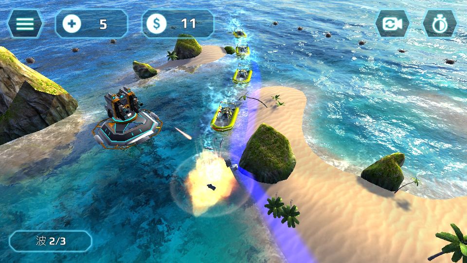 androidアプリ Naval Storm TD攻略スクリーンショット2