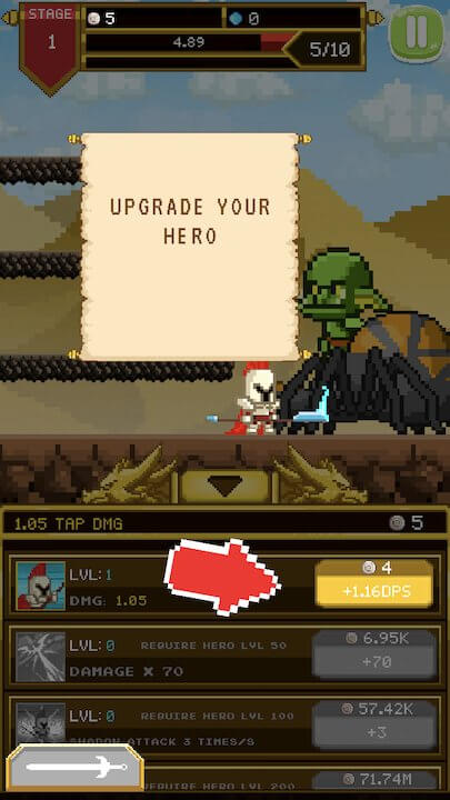 Clicker Knights Vs dragons