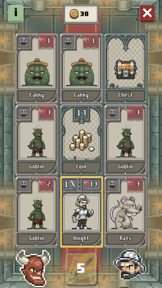 Dungonian: Pixel card puzzle dungeon