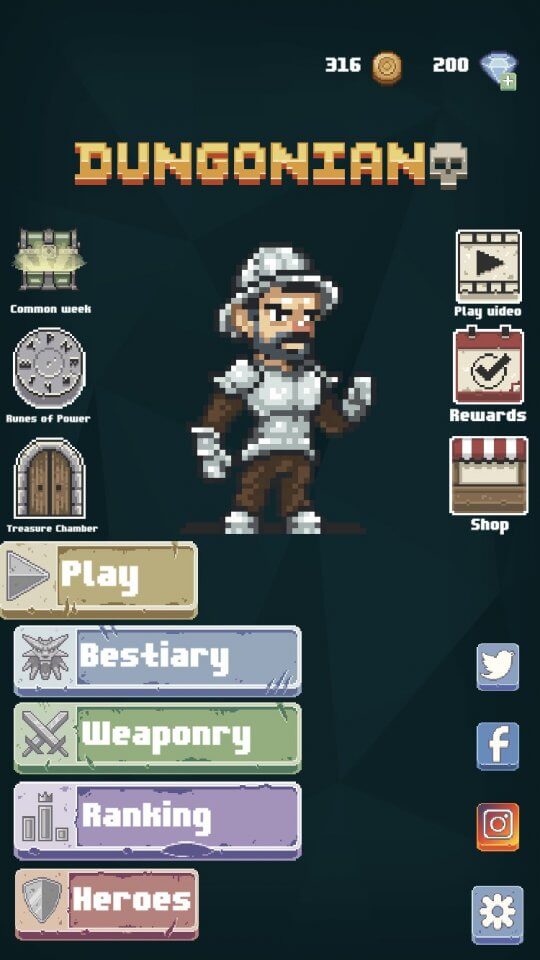 Dungonian: Pixel card puzzle dungeon