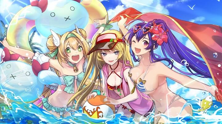水着がまぶしい「夏色サンシャイン！～青い海と喋る島～」開催！ハイビスカスを集めて特殊称号やガチャチケットなどの報酬をゲットできるストーリー×アクションバトルRPG『ブレイブルー オルタナティブ ダークウォー』の画像