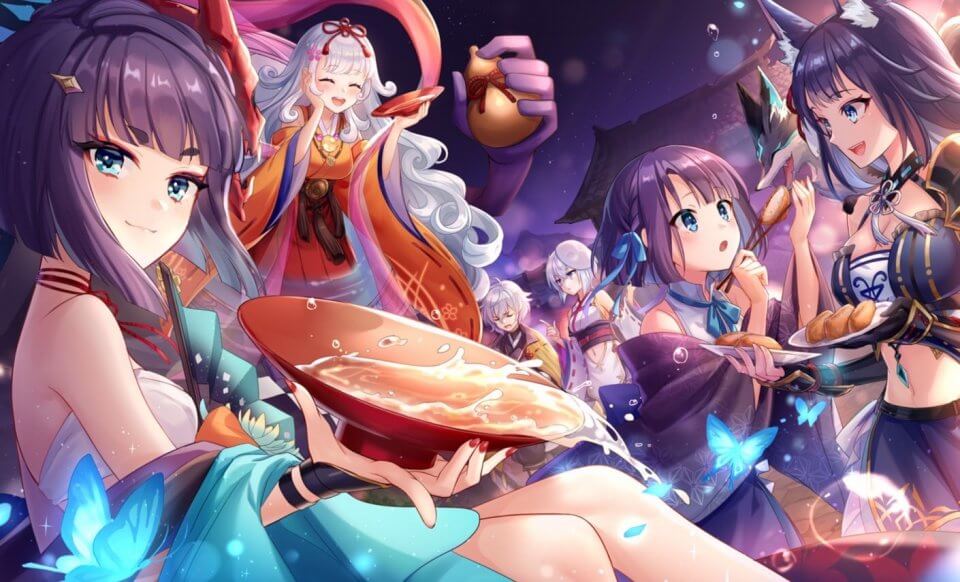 ぬりかべ・アマビエ・雪女など美しい妖怪の女の子がいっぱい！夜の世界を冒険する美少女妖怪RPG『ラグナドール 妖しき皇帝と終焉の夜叉姫』の画像