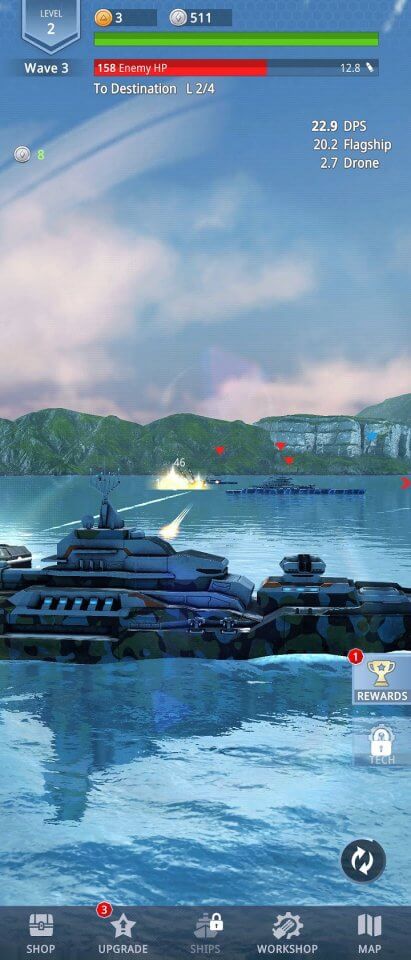 Idle Fleet: Warship Shooter