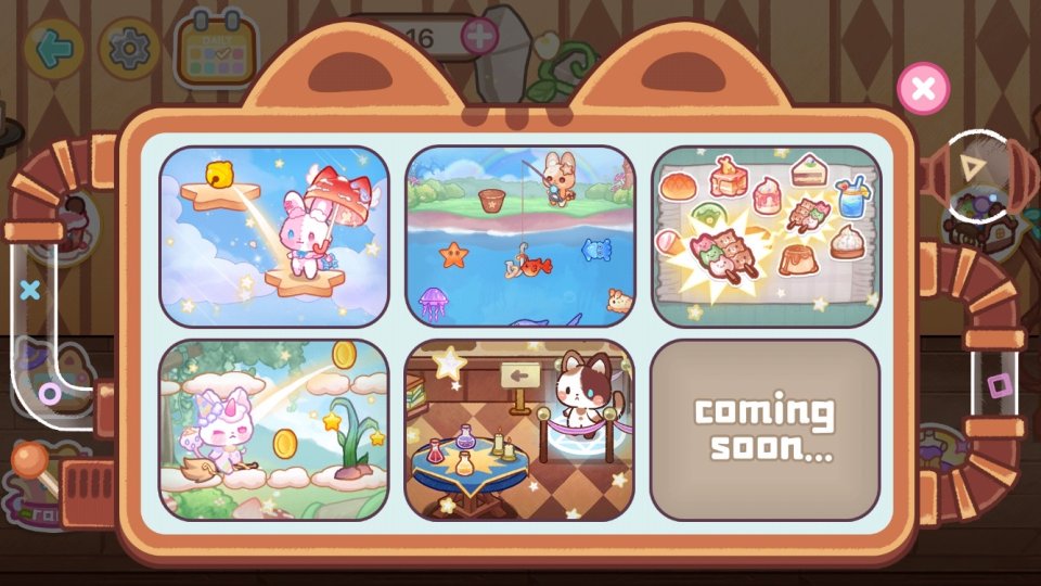 ネコをかわいく着飾っていくのが楽しい!ミニゲームでコインを集めていくカジュアルアクションゲーム!