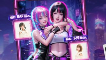 激かわアイドルを秘書に雇っちゃおう！リアルアイドルの最終未来少女「凪と緑」が登場する会社経営シミュレーション『おねがい社長！』の画像