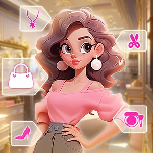 着せ替えゲーム：ファッションデザインのアプリアイコン
