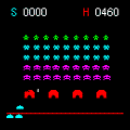 スペースインベーダーの当時のゲーム画面