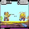 ガンファイター F用の当時のゲーム画面