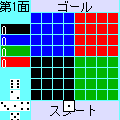サイコロの足跡の当時のゲーム画面