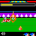 火の輪くぐりの当時のゲーム画面