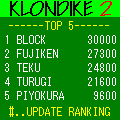 クロンダイク２の当時のゲーム画面2